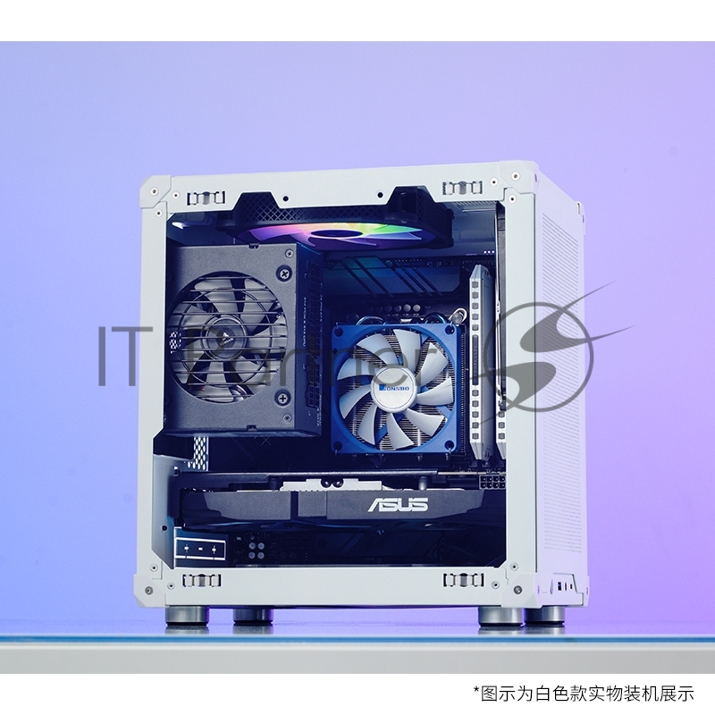 Корпус без блока питания Case JONSBO C6-ITX, Micro-Tower, no fan, 1xUSB-A 3.0 + 1xUSB-C 3.1, mDTX, mITX White