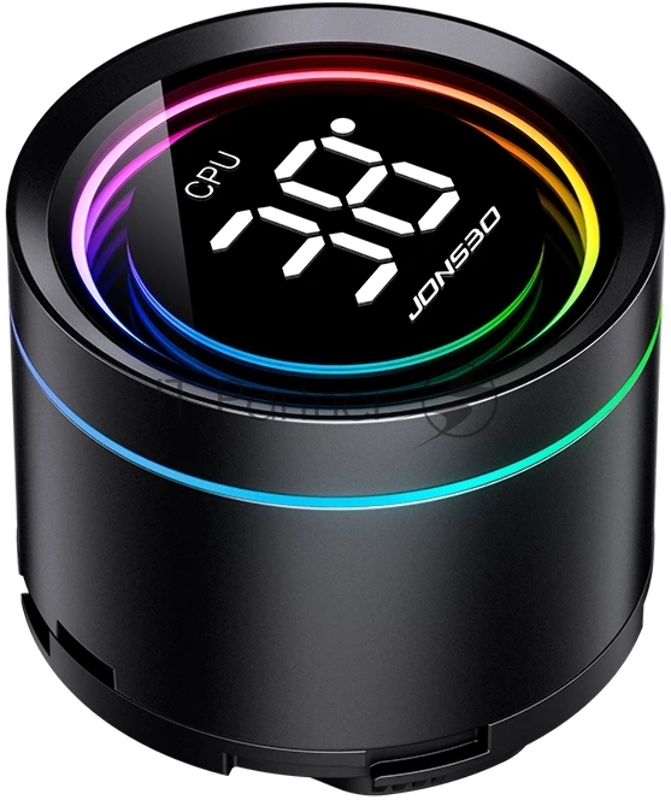 Система жидкостного охлаждения/ Water Cooling System JONSBO TH-360 Black (300W, 360mm, LED temp., Black, ARGB/ Fans: 3x120mm, 62.4CFM, 37.3dBA, 2400RPM/ Pump height 72mm, 30dBA, 2400RPM, Rad thickness 27mm/ S: 1851, 1700, 1200, 115X, AM5, AM4)