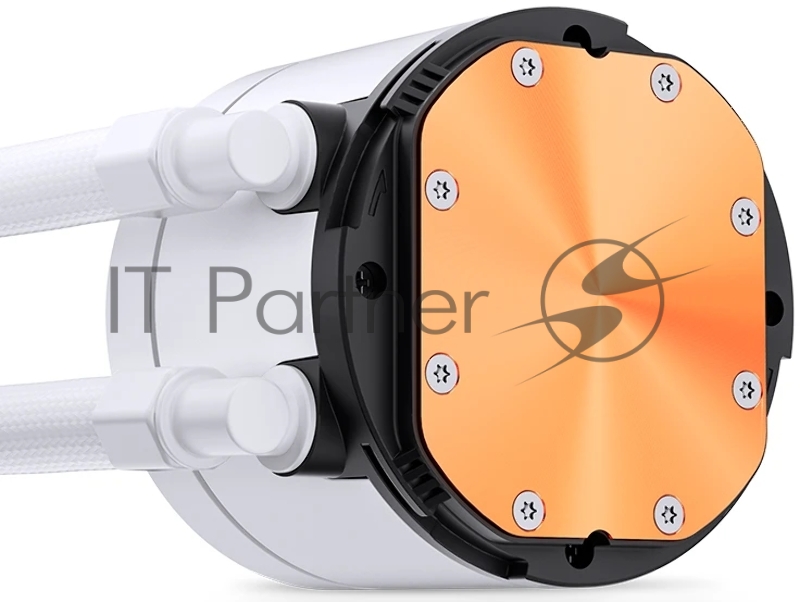 Система жидкостного охлаждения/ Water Cooling System JONSBO TH-360 White (300W, 360mm, LED temp., White, ARGB/ Fans: 3x120mm, 62.4CFM, 37.3dBA, 2400RPM/ Pump height 72mm, 30dBA, 2400RPM, Rad thickness 27mm/ S: 1851, 1700, 1200, 115X, AM5, AM4)