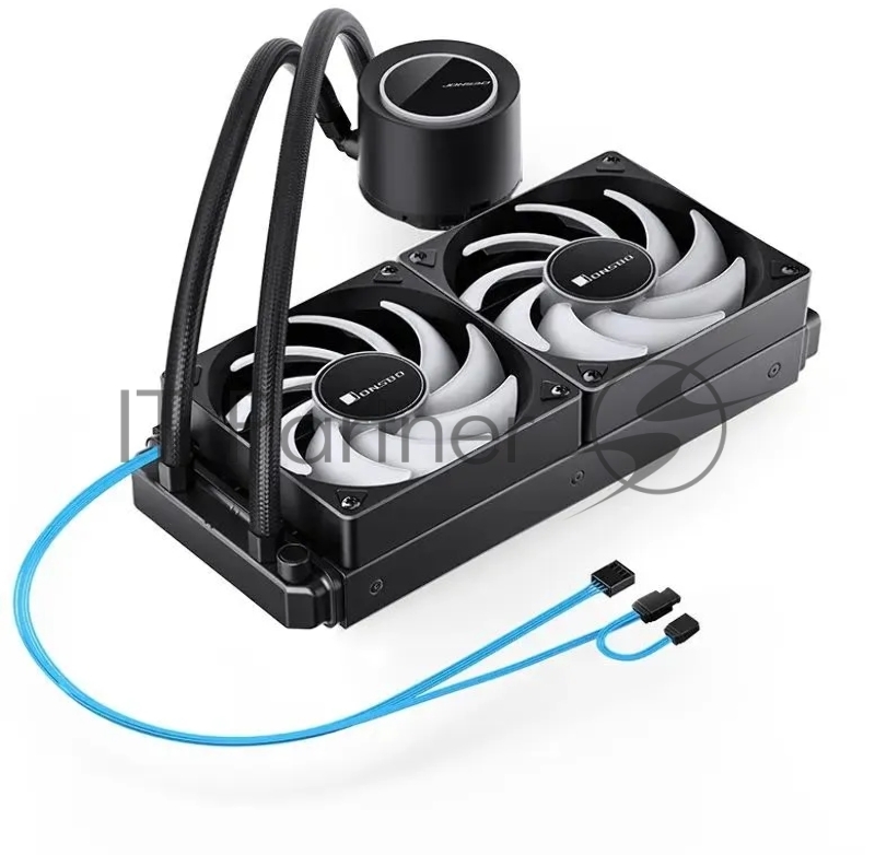 Система жидкостного охлаждения/ Water Cooling System JONSBO TG-240 Black (260W, 240mm, Black, ARGB/ Fans: 2x120mm, 66.19CFM, 35.4dBA, 1800RPM/ Pump height 72mm, 30dBA, 2400RPM, Rad thickness 27mm/ S: 1700, 1200, 115X, AM5, AM4)