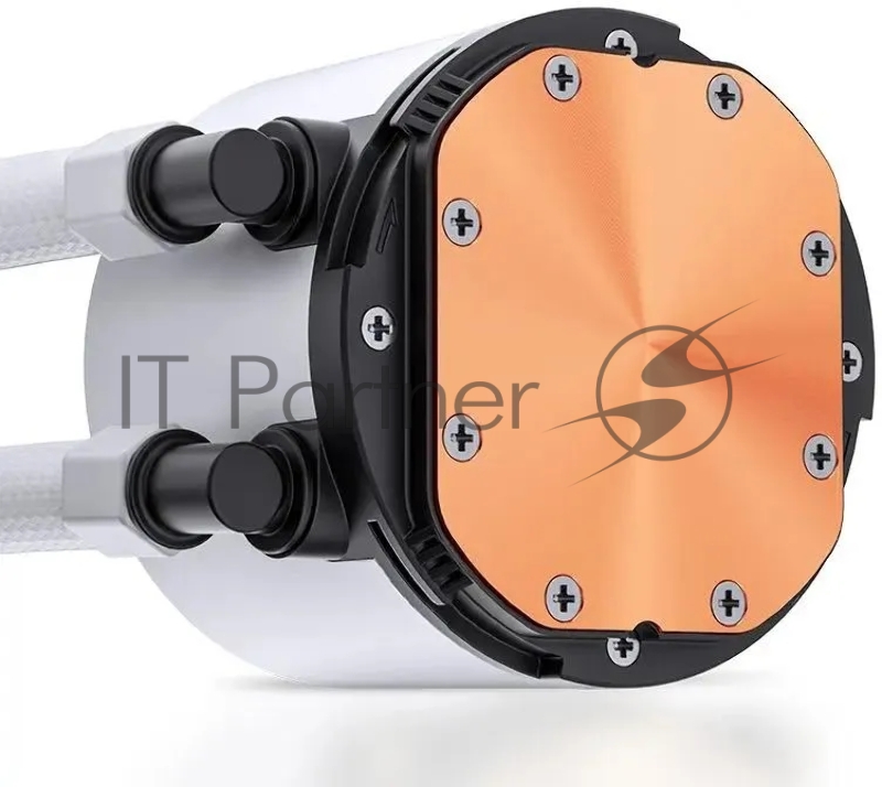 Система жидкостного охлаждения/ Water Cooling System JONSBO TG-240 White (260W, 240mm, White, ARGB/ Fans: 2x120mm, 66.19CFM, 35.4dBA, 1800RPM/ Pump height 72mm, 30dBA, 2400RPM, Rad thickness 27mm/ S: 1700, 1200, 115X, AM5, AM4)