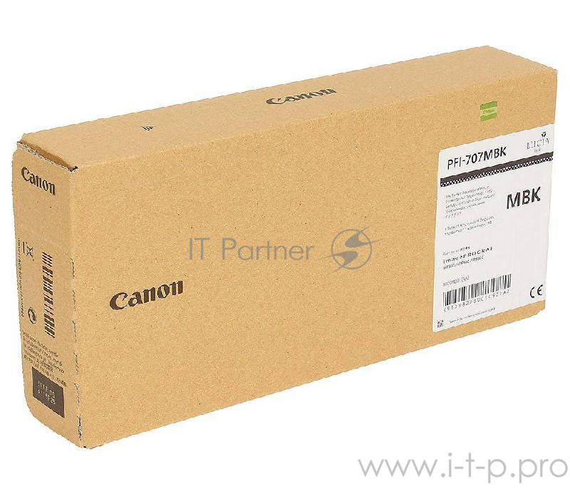 Картридж Canon PFI-707 MBK для плоттера iPF830/840/850. Чёрный матовый. 700 мл.