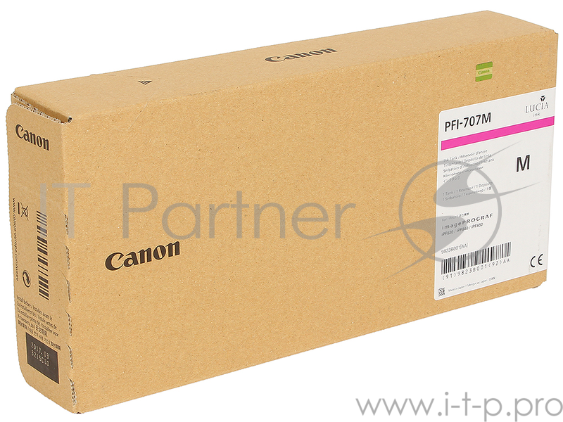 Картридж Canon PFI-707 M для плоттера iPF830/840/850. Пурпурный. 700 мл.