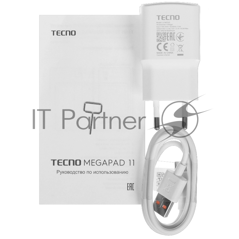 Планшет T1101 MEGAPAD 11 256+8 Vitality Green, 10.95 Asahi Glass, 20:9, 1920 x 1200 Mpix, 2.2GHz x2 + 2.0GHz x6 , 8 Core, 8GB RAM, 256GB, up to 1TB flash, 13Мп/8Мп, 1Sim, LTE, 4G, BT v5.2, WiFi, GPS/AGPS, Type-C, 8160mAh, Android 14, 518,5g, 257,095