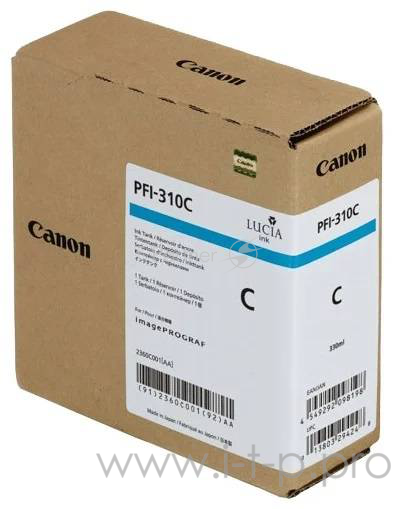 Картридж CANON PFI-310 C голубой, 330 мл