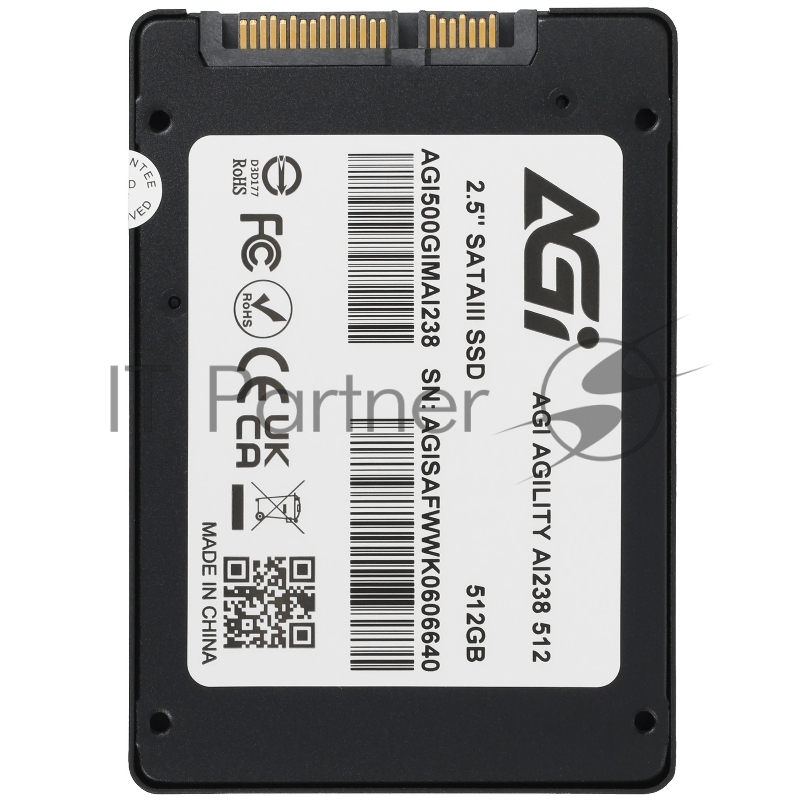 Накопитель SSD AGi SATA-III 512GB AGI500GIMAI238-CB AI238 2.5