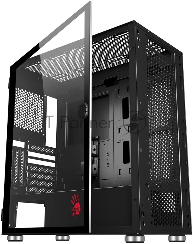 Корпус Bloody BD-CC119 черный без БП ATX 7x120mm 2xUSB3.0 audio bott PSU