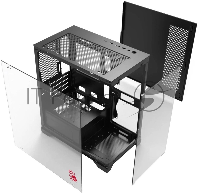 Корпус Bloody BD-CC103F черный без БП mATX 7x120mm 1xUSB2.0 1xUSB3.0 audio bott PSU