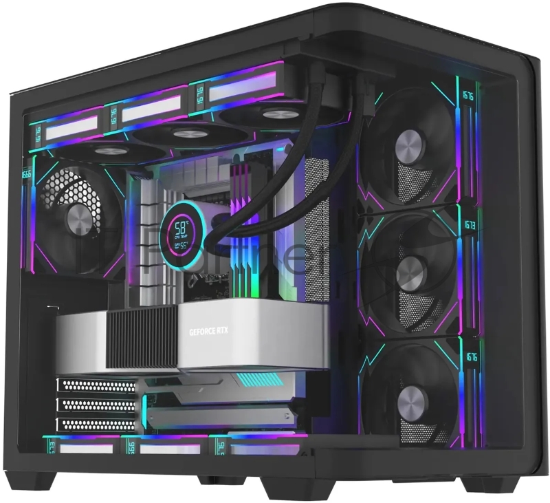 Корпус Bloody BD-CC113 черный без БП ATX 10x120mm 2xUSB3.0 audio bott PSU