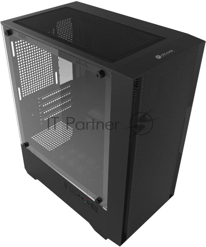 Корпус Оклик OCC-MN307 черный без БП mATX 8x120mm 2xUSB2.0 1xUSB3.0 audio bott PSU