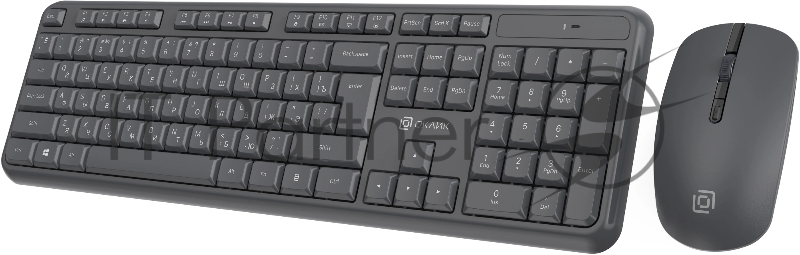 Клавиатура + мышь Оклик S277W клав:серый мышь:серый USB беспроводная Multimedia (2066173)
