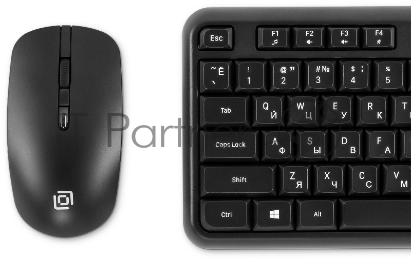 Клавиатура + мышь Оклик S277W клав:черный мышь:черный USB беспроводная Multimedia (2066172)