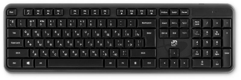 Клавиатура + мышь Оклик S277W клав:черный мышь:черный USB беспроводная Multimedia (2066172)