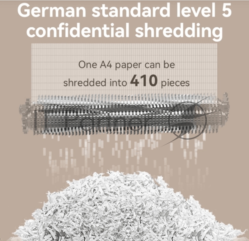 Уничтожитель бумаг (шредер), 16 лист. одновр., 4x38mm, непрерыв. вр.работы 120 мин., ср.скорость 1,6 м/мин, P5, объем корзины 23 Л., белый