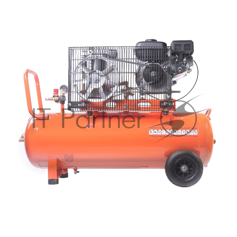 Компрессор Patriot бензиновый KGA 450 L100 - 450 л/мин, 10 бар, 100 л, 7 лс, быстросъем и «елочка» с вентилем