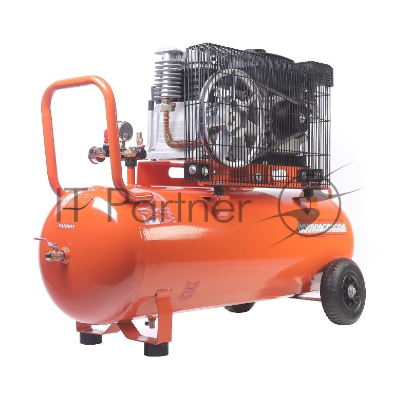 Компрессор Patriot бензиновый KGA 450 L100 - 450 л/мин, 10 бар, 100 л, 7 лс, быстросъем и «елочка» с вентилем