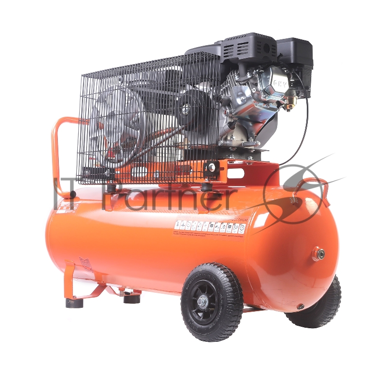 Компрессор Patriot бензиновый KGA 450 L100 - 450 л/мин, 10 бар, 100 л, 7 лс, быстросъем и «елочка» с вентилем