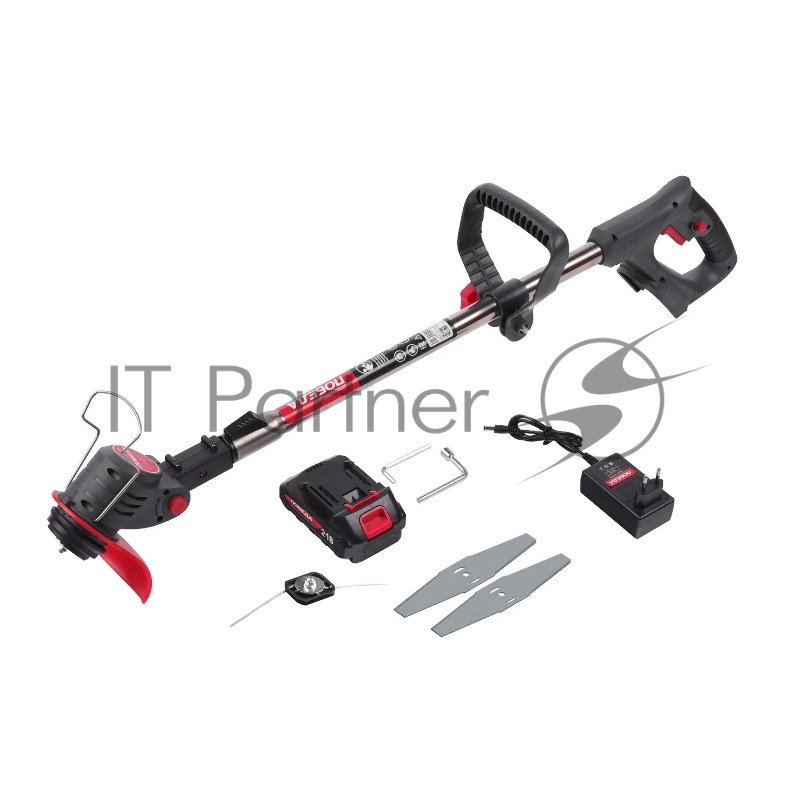 Триммер аккумуляторный Победа ТА 201 акб 21В 1,5Ач, 145мм ширина кошения, катушка и 2Т ножи