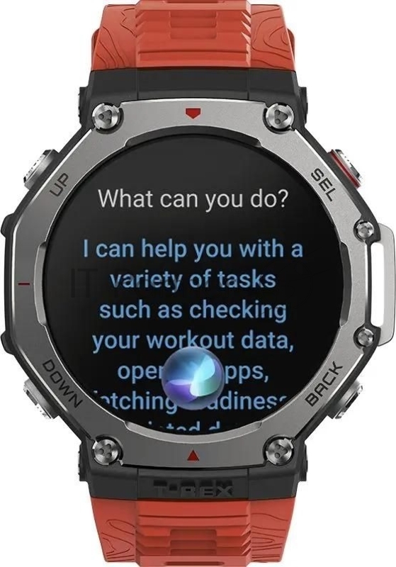 Смарт-часы Amazfit T-Rex 3 A2323 48.5мм 1.5 AMOLED корп.темно-серый рем.красный разм.брасл.:145-210мм (1746757)