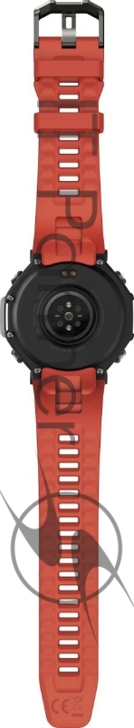 Смарт-часы Amazfit T-Rex 3 A2323 48.5мм 1.5 AMOLED корп.темно-серый рем.красный разм.брасл.:145-210мм (1746757)