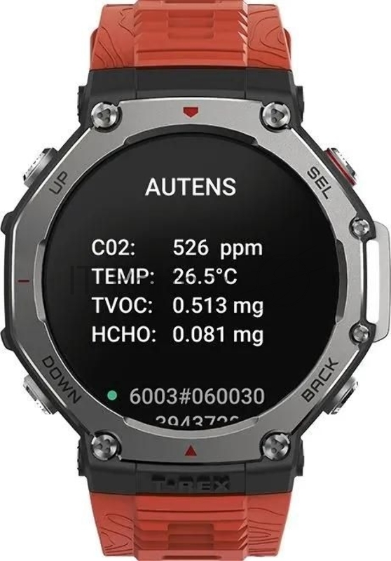 Смарт-часы Amazfit T-Rex 3 A2323 48.5мм 1.5 AMOLED корп.темно-серый рем.красный разм.брасл.:145-210мм (1746757)