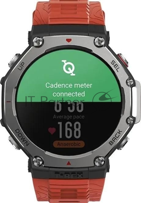 Смарт-часы Amazfit T-Rex 3 A2323 48.5мм 1.5 AMOLED корп.темно-серый рем.красный разм.брасл.:145-210мм (1746757)