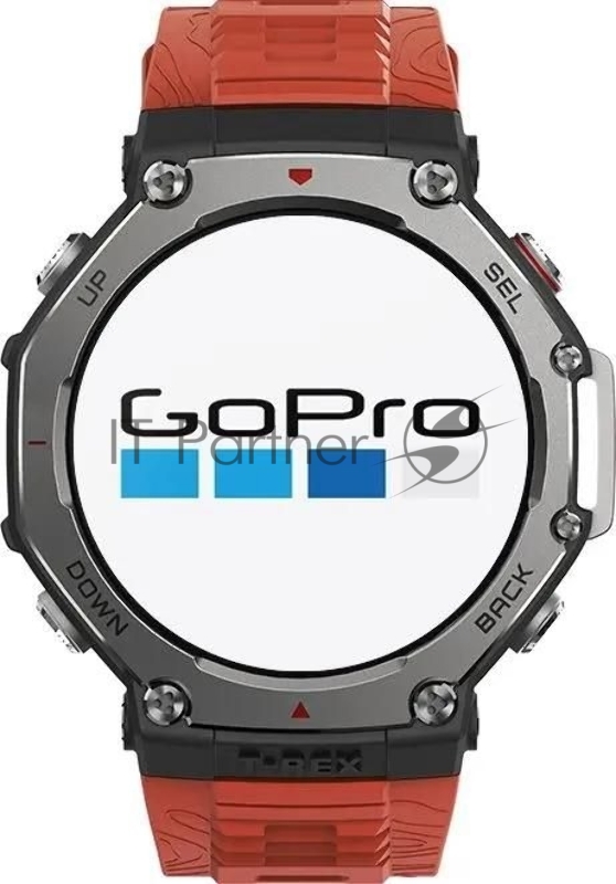 Смарт-часы Amazfit T-Rex 3 A2323 48.5мм 1.5 AMOLED корп.темно-серый рем.красный разм.брасл.:145-210мм (1746757)