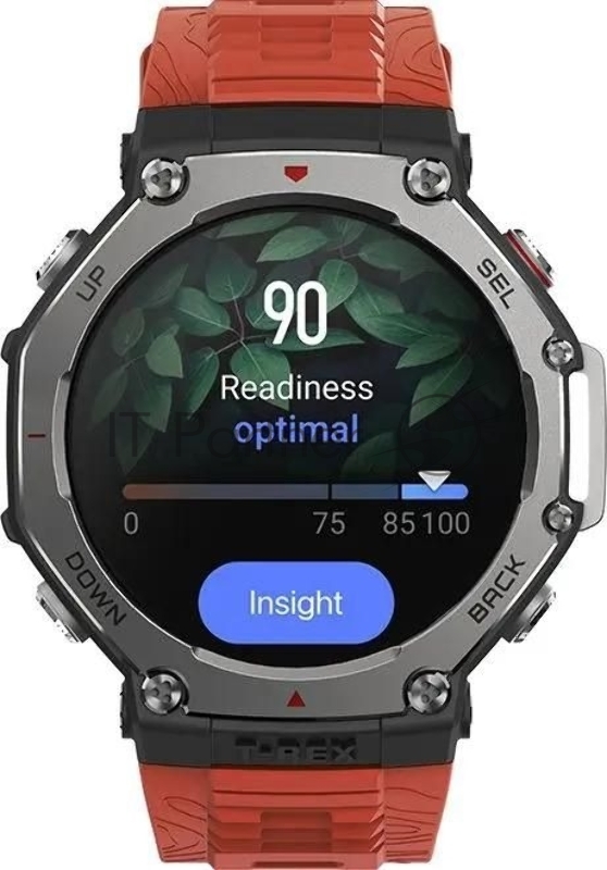 Смарт-часы Amazfit T-Rex 3 A2323 48.5мм 1.5 AMOLED корп.темно-серый рем.красный разм.брасл.:145-210мм (1746757)