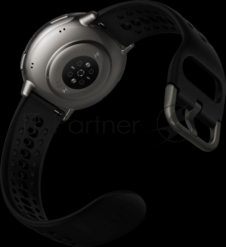 Смарт-часы Amazfit Active 2R A2437 43.9мм 1.32 AMOLED корп.серебристый рем.черный разм.брасл.:135-195мм