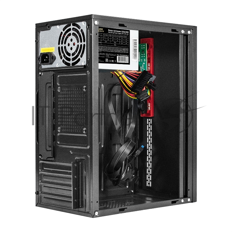 Корпус Minitower ExeGate BAA-403U2-AAA350 (mATX, БП AAA350 с вент. 8см, 1*USB+2*USB3.0, HD Audio, черный)