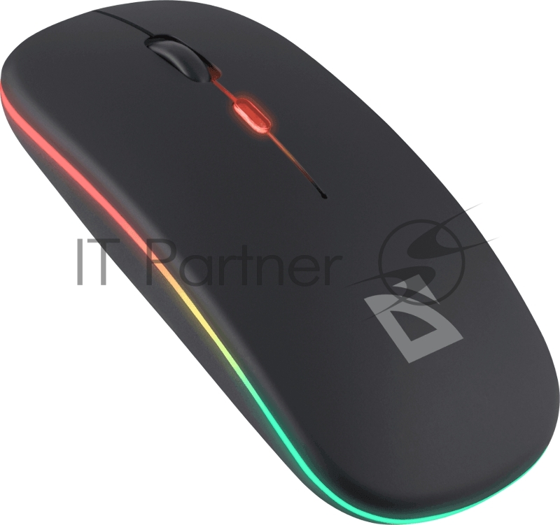 Беспроводная оптическая мышь Defender 52261 Coda MB-261 черн,2.4ГГц+BT,радужн,300мАч
