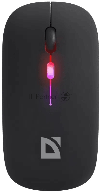 Беспроводная оптическая мышь Defender 52261 Coda MB-261 черн,2.4ГГц+BT,радужн,300мАч