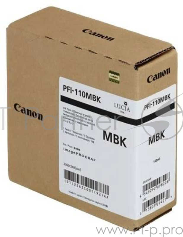 Картридж CANON PFI-110 MBK матовый черный, 160 мл