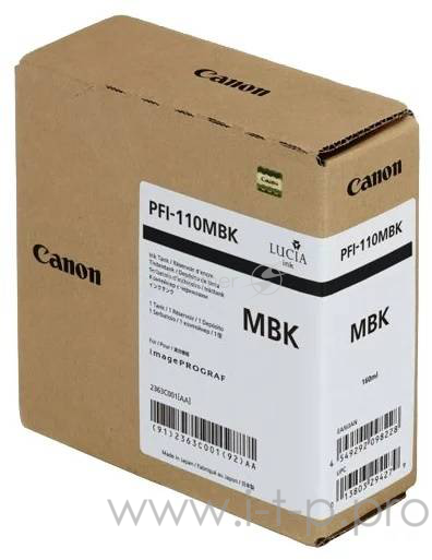 Картридж CANON PFI-110 MBK матовый черный, 160 мл