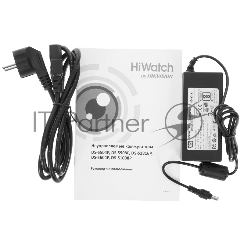 Сетевой неуправляемый коммутатор DS-S1008P - 8 RJ45 100M PoE, 2 порта с высоким приоритетом 2 Uplink порта Gigabit