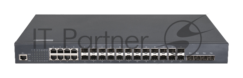 Управляемый коммутатор GIGALINK GL-SW-G201-28SC - L2++ Stack, 16*1000Base-X SFP, 8*комбо 100/1000Base-T/SFP, 4*1/10Гбит/с SFP+, 1 RJ45 консольный порт, 1U 19, 220В