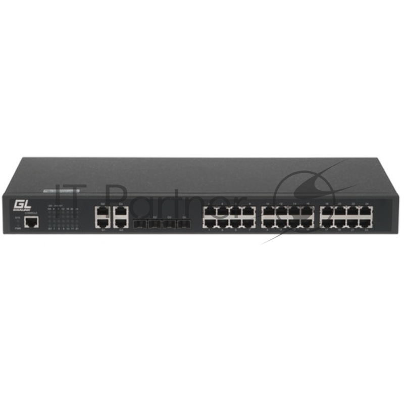 Управляемый коммутатор GIGALINK GL-SW-G201-28SC - L2++ Stack, 16*1000Base-X SFP, 8*комбо 100/1000Base-T/SFP, 4*1/10Гбит/с SFP+, 1 RJ45 консольный порт, 1U 19, 220В