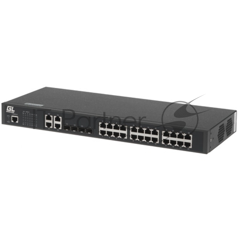 Управляемый коммутатор GIGALINK GL-SW-G201-28SC - L2++ Stack, 16*1000Base-X SFP, 8*комбо 100/1000Base-T/SFP, 4*1/10Гбит/с SFP+, 1 RJ45 консольный порт, 1U 19, 220В