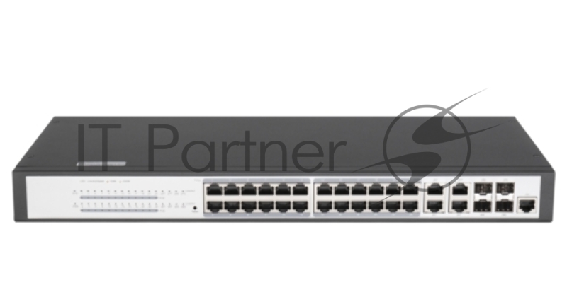 Управляемый коммутатор L2 POE GIGALINK GL-SW-G204-28P - 24 BASE-TX 10/1001000Mb/s POE, 4 1/10G SFP+, 1 Console. 1U 19, 220V, 400W