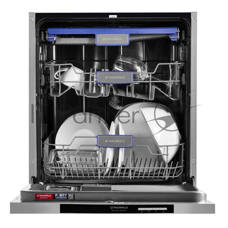 Посудомоечная машина встраиваемая Maunfeld MLP-123D Light Beam полноразмерная, ширина 59.8см, полновстраиваемая, загрузка 14 комплектов
