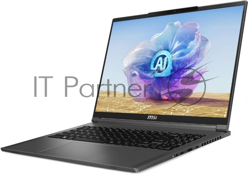 Ноутбук MSI CreatorPro 16 AI Studio A1VJG Core Ultra 7 155H 16 16:10 UHD+ (3840x2400),120Hz,DDR5 32GB (16GB*2),2TB SSD,NV RTX 2000 Ada (8GB GDDR6),99Whr,1.9kg,2y,Win11Pro Gray