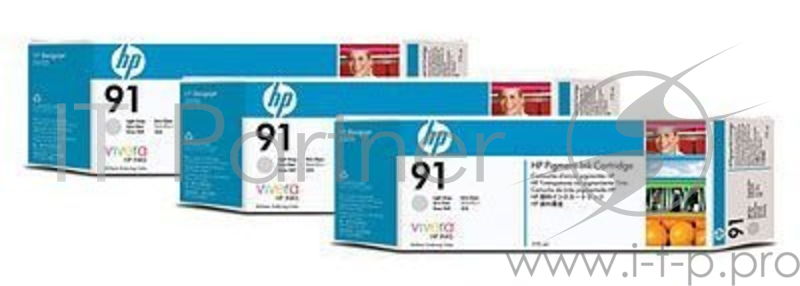 HP 91 3-pack 775-ml Light Cyan Pigment Ink Cartridges