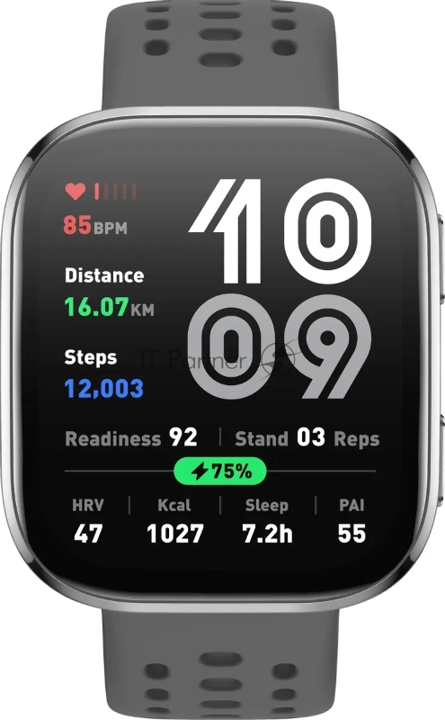 Смарт-часы Amazfit Bip 6 A2435 1.97 TFT корп.угольно-серый рем.серый разм.брасл.:135-195мм (1747005)