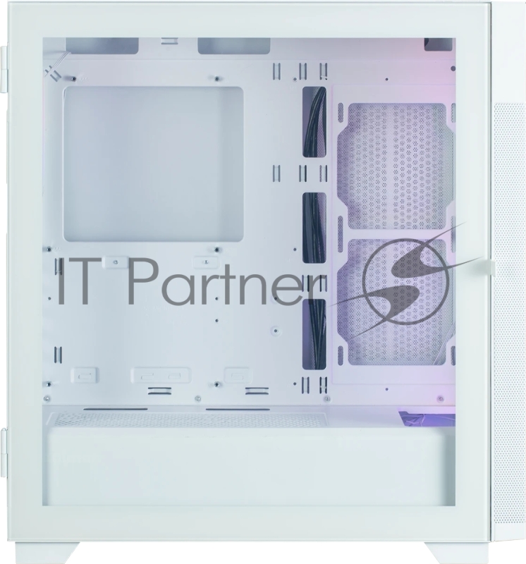 Корпус ZALMAN S5 NEO, ATX, WHITE, WINDOW, 2xCOMBO (3.5 or 2.5), 4x2.5, 1xUSB2.0, 1xUSB3.1, FRONT 3x120mm FRGB, REAR 1x120mm FRGB