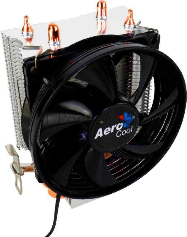 Кулер для процессора AeroCool / Formula Verkho 2 серебристый, 90 мм, алюминий/медь, 2000 об/мин, 25 дБ, 4 pin, 110 Вт, 125 мм