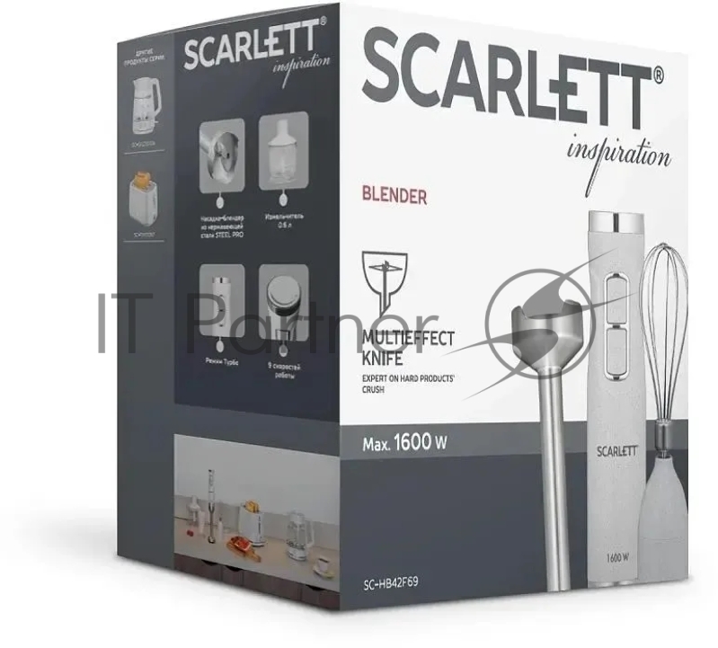 Блендер погружной Scarlett SC-HB42F69 1600 Вт белый