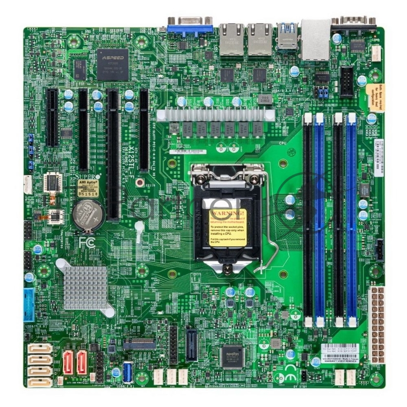 Материнская плата NEW Supermicro Motherboard 1xCPU X12STL 1xXeonE-23**/4xDIMM/6xSATA/C252 RAID 0/1/5/10/2x1Gbe/1xPCIex16+1xPC