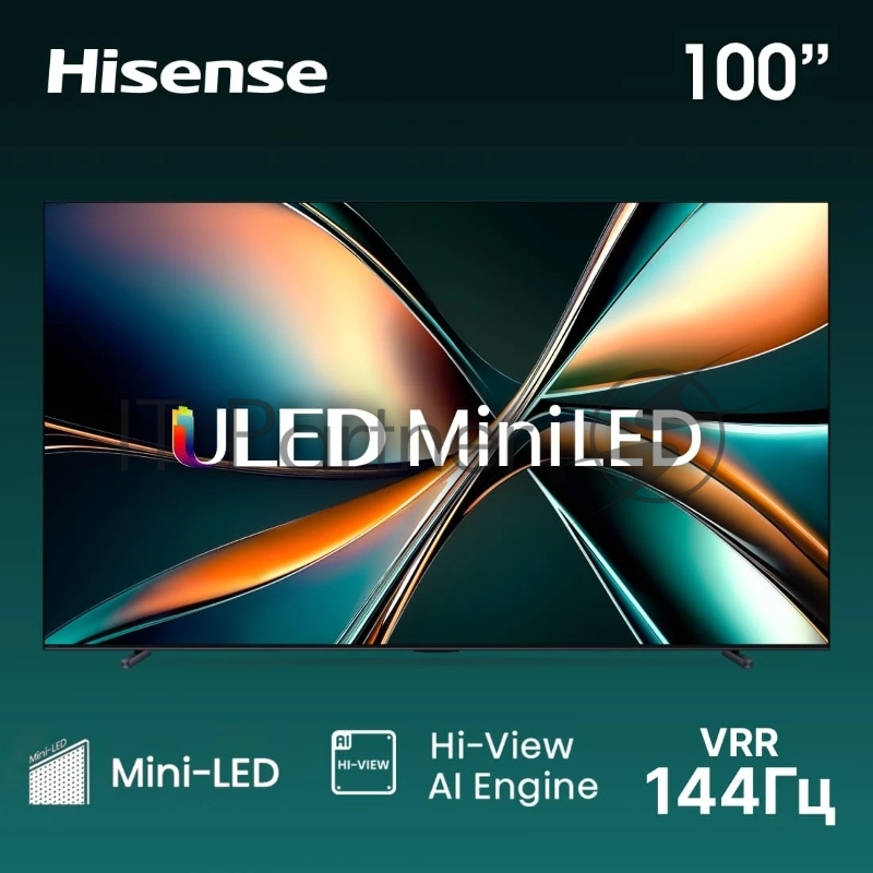 Телевизор 100 Hisense 100U7Q Mini-LED черный