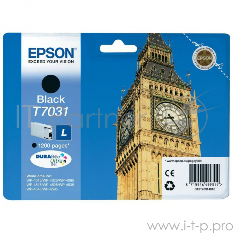 Epson WP 4000/4500 Series Ink L Cartridge Black 1.2k