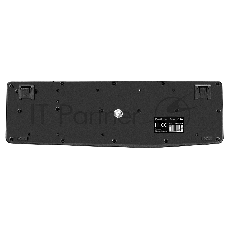 Клавиатура ExeGate EX298364RUS Smart K120 (USB, полноразмерная, влагозащищенная, 104кл., Enter большой, длина кабеля 1,6м, черная, RTL)